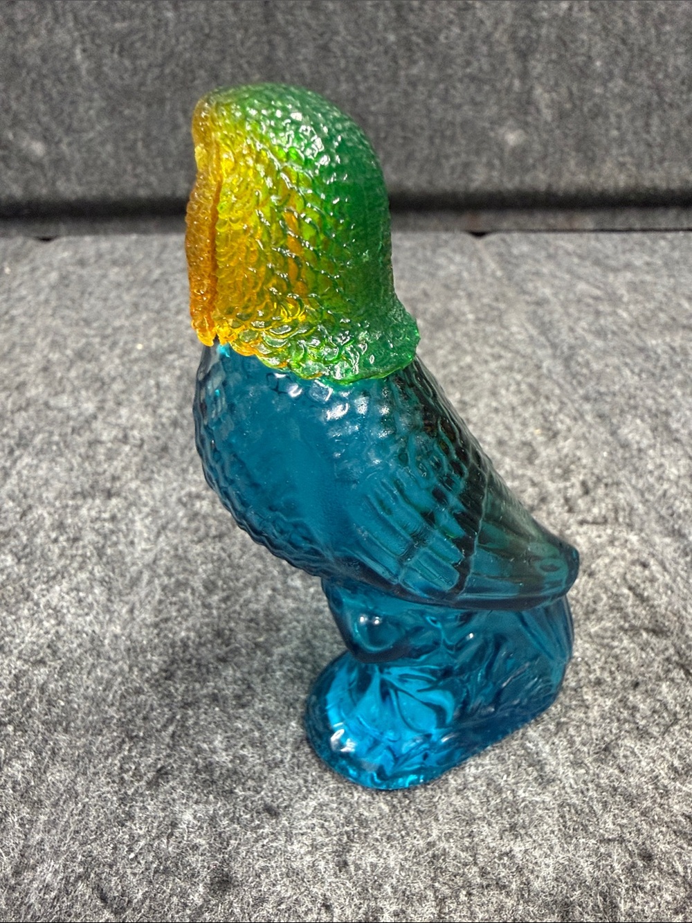 Avon Island Parakeet Blue and Green Glass Bottle - Picture 3 of 12